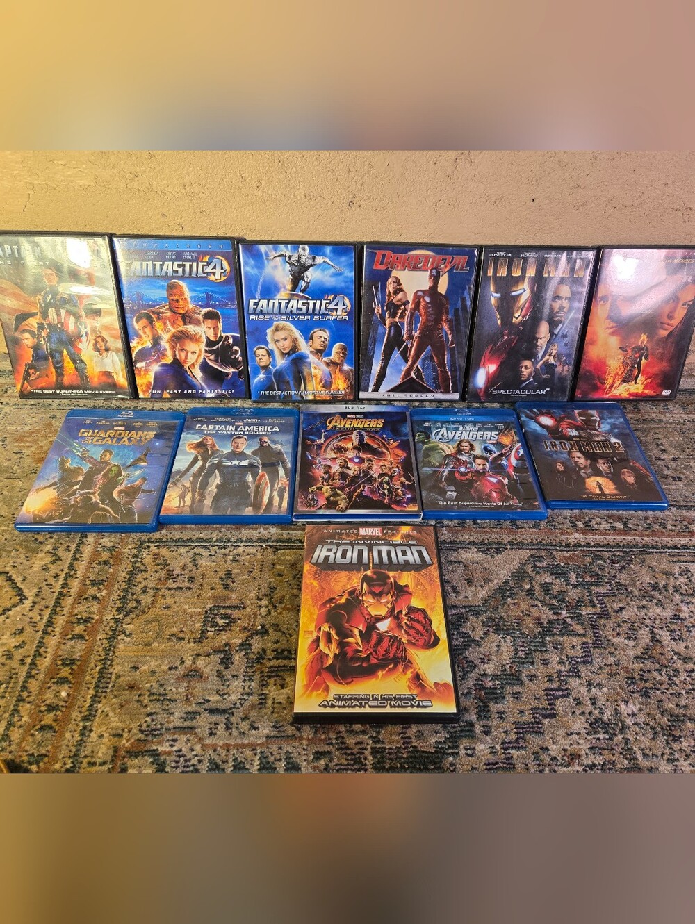 Marvel MCU Bluray & DVD Lot Of 12 Good Condition - Avengers/Thor/IronMan & More
